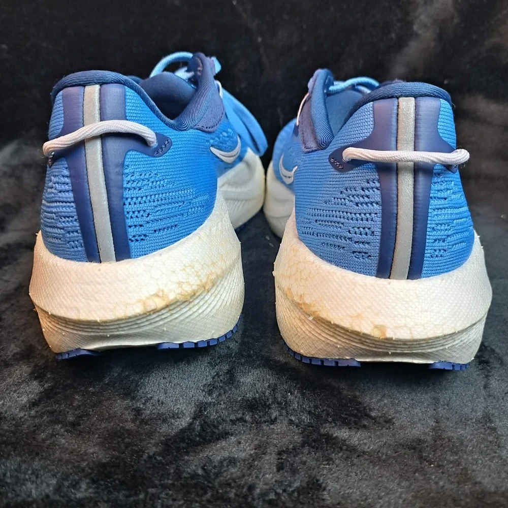 Saucony Triumph 21 Women's Road Running Shoes Size 7.5 Blue White Lace Up NOSOLE